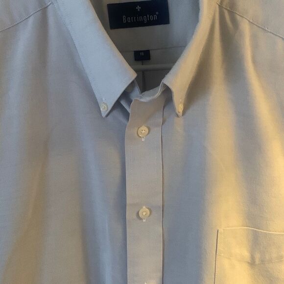 Pre Owned Men’s Barrington Short Sleeve Button Up Shirt Sz 18 Casual Comfort - Picture 8 of 10